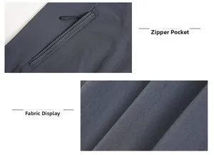 Detail of waterproof taped zipper pocket and durable fabric texture of the casual jacket