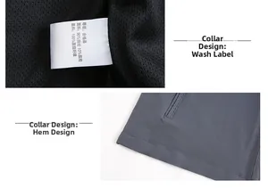 Close-up of the wash label and high-quality hem stitching on this casual men's jacket