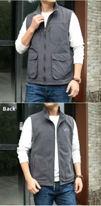 Beidseitig tragbare Outdoor-Fleeceweste mit praktischen Taschen und warmem Fleece