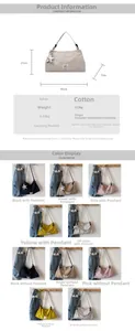 Detailed size chart and multi-color canvas tote bag collection for casual women's style