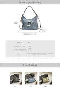 Detailed dimension chart of butterfly bow tote bag with functional size labels and colors