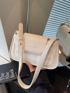 Sac Bandoulière Femme en Cuir PU Design à Damiers 2026 Nouveau Petit Sac Carré Versatile Sous Le Bras Usage Quotidien