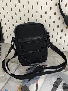 Nylon Crossbody Bag Women Small Technical Shoulder Bag With Criss-cross Drawstring Outdoor Sports Fashion Messenger Bag