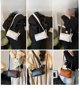 Detailed views of various stylish crossbody bags with large decorative bow shoulder straps