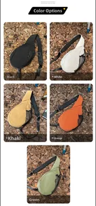 Outdoor crossbody bag shown in five colors black white khaki orange and green colors