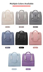 Travel duffle bags in 8 vibrant colors with waterproof fabric and bottom compartment