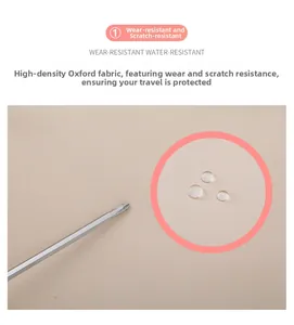Detail of high-density water-resistant Oxford fabric with scratch-resistant texture