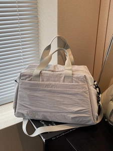 Sac Fourre-tout en Toile Grande Capacité Femme Sac de Voyage Léger Sac à Bandoulière Polyvalent pour Voyage d'Affaires Fitness Gym Yoga