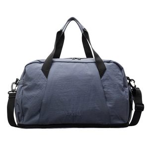 Large capacity dark grey gym bag with dry wet separation and independent shoe compartment