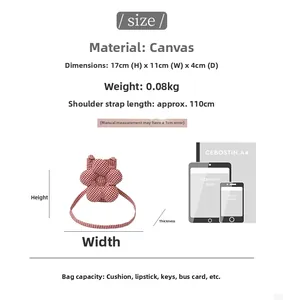 Guide des tailles pour petit sac bandoulière à fleurs rouges et carreaux avec dimensions