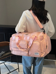 Borsa da Viaggio di Grande Capacità Separazione Secco Umido Poliestere Impermeabile Borsa Sportiva per Fitness Donna Uomo Borsa per Weekend Notte Tote