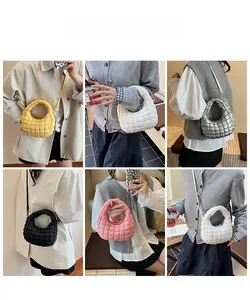 Multiple views showing the large capacity quilted puffer tote bag in various colors and styles