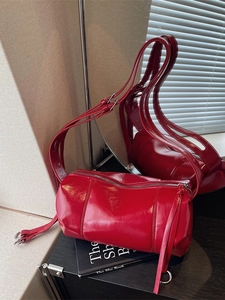 Women Large Capacity PU Leather Cylinder Crossbody Bag Solid Color Casual Shoulder Bag Commuting Fashion Handbag For Daily