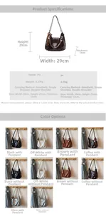 Tableau des tailles et dimensions pour ce sac à dos vintage en cuir PU spacieux