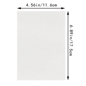 Blank white pearlescent wedding invitation card insert, size 4.56 x 6.89 inches