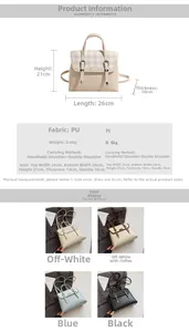 Detailed size specifications and material chart for British vintage PU backpack for women