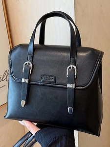 Vintage British Style Women's PU Leather Backpack Large Capacity Preppy School Bag Handbag Work Briefcase For Women