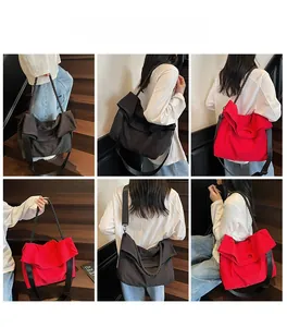 Detailed views of versatile canvas tote bag showing crossbody and shoulder carry styles