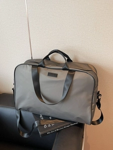 Grey high-quality oxford cloth handbag for women, versatile business and casual travel bag