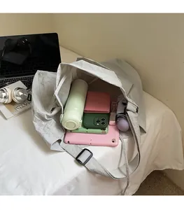 Interior view showing the large storage capacity for tablets and daily essentials