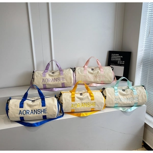Five colorful large capacity gym bags for travel with dry wet separation compartments