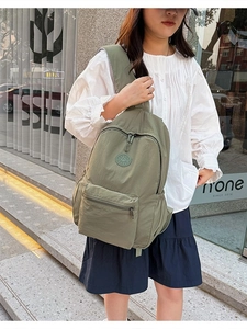 Sac à dos en nylon vert armée de style japonais à grande capacité pour voyage et travail