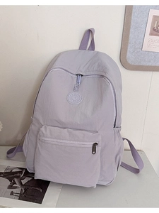 Sac à dos minimaliste en nylon lavande pour étudiants avec une grande capacité de stockage