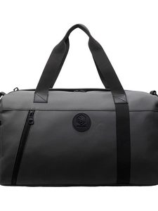Waterproof dark gray travel bag with NINO JIA logo and large capacity for sport or yoga