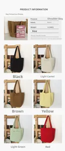 Size comparison and color selection of large nylon tote bags in six different colors