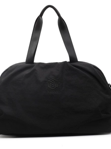 Large black minimalist travel bag with NINGJIA logo for fitness and swimming sessions