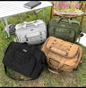 Outdoor large travel bags in four colors with waterproof nylon and brand logo