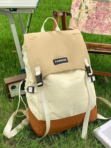 Lightweight Nylon Color Block Backpack Water Resistant Travel Daypack Outdoor Hiking College School Bag For Women Men
