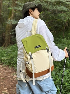 Waterproof outdoor backpack with color-blocking design and buckle closure for travel