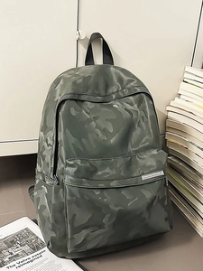 Waterproof camouflage backpack with large capacity and durable texture for students and travel