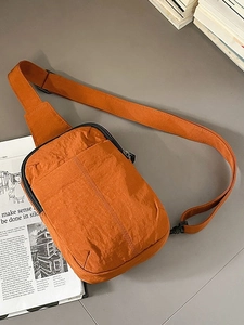 Bolso de Pecho Ligero de Nailon Bolso Bandolera para Mujer Hombre Bolso Deportivo Casual para Teléfono con Correa Ajustable