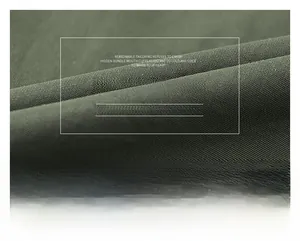 Detailed macro view of scratch-resistant and waterproof olive green military fabric