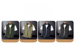 Gilets extérieurs pour hommes en quatre coloris : vert, kaki, bleu et gris foncé