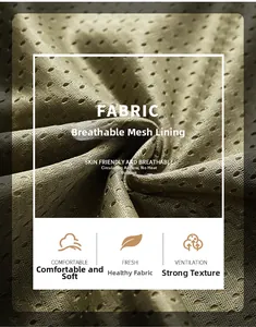 Détail du tissu en maille respirante pour gilet de pêche extérieur de printemps