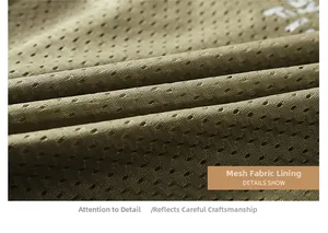 Doublure en maille respirante vert armée pour gilet de pêche d'extérieur léger