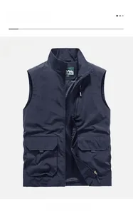 Detail of multi-pocket tactical vest featuring durable fabric and breathable mesh lining