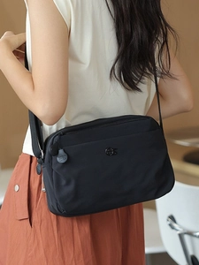 Fashion Oxford Cloth Crossbody Bag For Women Lightweight Multi-Pocket Shoulder Bag Casual Small Square Bag Daily Travel Solid Color Purse