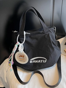 BANATU Women's Fashion Canvas Shoulder Bag Large Capacity Casual Commuter Crossbody Bucket Bag With Cute Capybara Charm