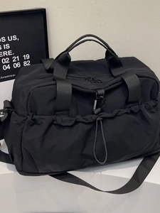 Women Large Capacity Travel Duffel Bag Fabric Sports Gym Bag With Shoe Compartment Waterproof Weekend Crossbody Handbag