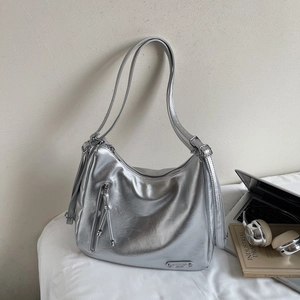 Sac Cabas en Cuir PU Grande Capacité pour Femme Style Urbain Minimaliste Sac Hobo Avec Décor de Gland pour Voyage Quotidien