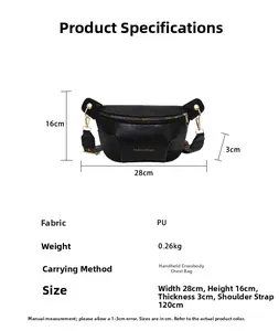 Detailed size specifications for the vintage crossbody bag with dimensions 28x16x3cm