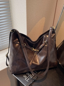 Vintage Large Capacity Women PU Leather Tote Backpack Fashion Shoulder Crossbody Commuter Bag Versatile Daily School Bag