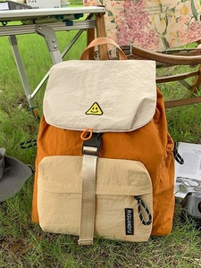 Large Capacity Colorblock Nylon Backpack Fashion Casual School Bookbag Lightweight Outdoor Travel Rucksack For Women Teenagers