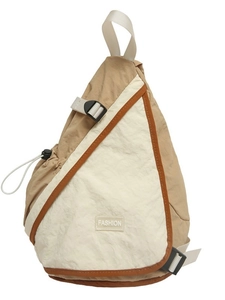 Waterproof nylon crossbody sling bag for women with fashion buckle and beige khaki design