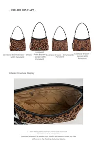Comparaison de taille et structure interne des sacs rétro à motifs léopard et fleurs
