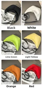 Detailed grid showing six vibrant color options of this lightweight crossbody nylon bag